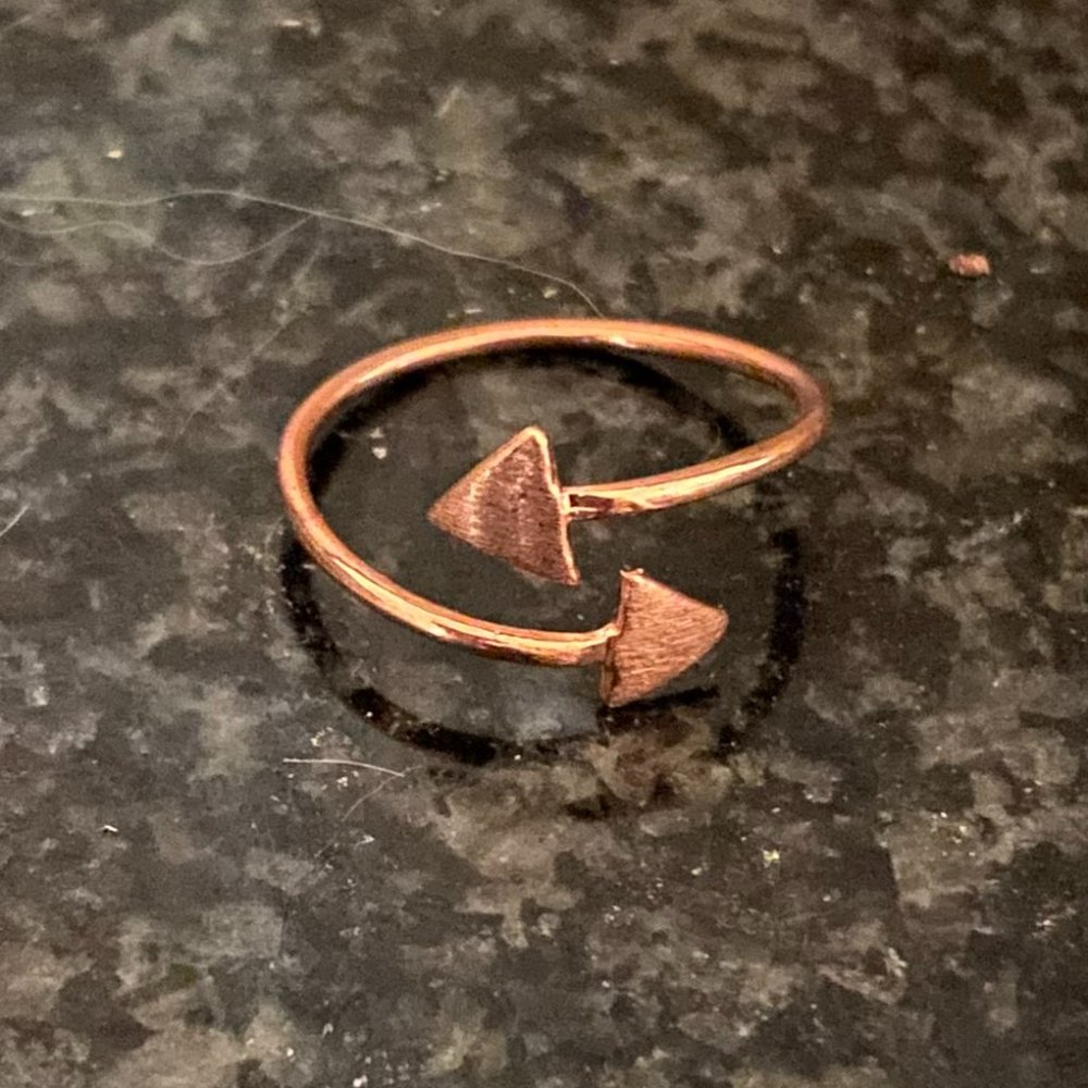 Cloverpost Adjustable Arrow Ring- Rose Gold